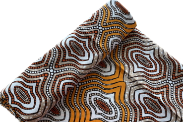 Afrikanischer Waxprint ORANGE SHAKY WAVES